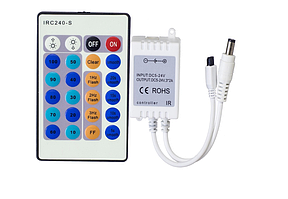 LED диммер  IR 12-24V 6A 72w (6А 72вт) 24 кнопки, 1 канал для світлодіодної стрічки