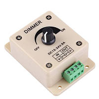 Стаціонарний LED диммер 12-24v 8A 96w (8A 96вт) knob, 1 канал для світлодіодної стрічки