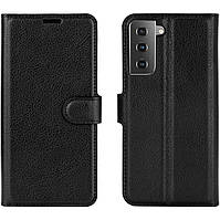 Чехол-книжка Litchie Wallet для Samsung Galaxy S21 Black AG, код: 6761646