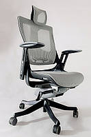 Крісло офісне Wau 2 чорно сіре сітка Унік
