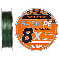 Шнур Select Basic PE 8x 150m (темн-зел.) #0.6/0.1mm 12lb/5.5kg
