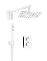 Душовий набір Deante Box з термостатичним змішувачем, верхній душ квадрат., лійка, білий (BXYZAECT)