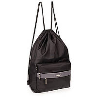 Спортивный рюкзак мешок Dolly Долли 849 черный с серой вставкой