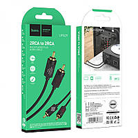 Кабель Aux Hoco UPA29 dual RCA to dual RCA 1.5m Цвет Черный