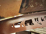 Готовий збірний навіс (дашок) над дверима Dash'Ok 4,05x1.5 м Fauna, темно-сірий, моноліт 4 мм, бронзовий, фото 10
