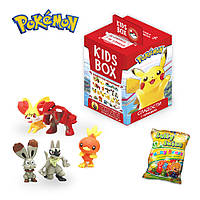 Покемоны Pokemon Свитбокс Sweetbox Kidsbox Кидсбокс с коллекционнай фигуркой и жевательным мармеладом