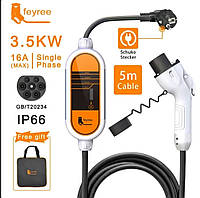 Feyree 16A 3,5Kw 5м Gbt + сумка пристрій зарядний для електромобіля