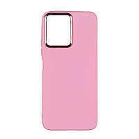 Чехол Silicone Cover Metal frame (AA) для Xiaomi Redmi 12 Цвет 06.Light pink