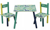 Детский стол и два стула Chomik Dinosaur EV, код: 7566737