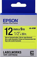 Epson Картридж зі стрічкою LK4YBF принтерів LW-300/400/400VP/700 Fluorescent Black/Yellow 12mm/9m