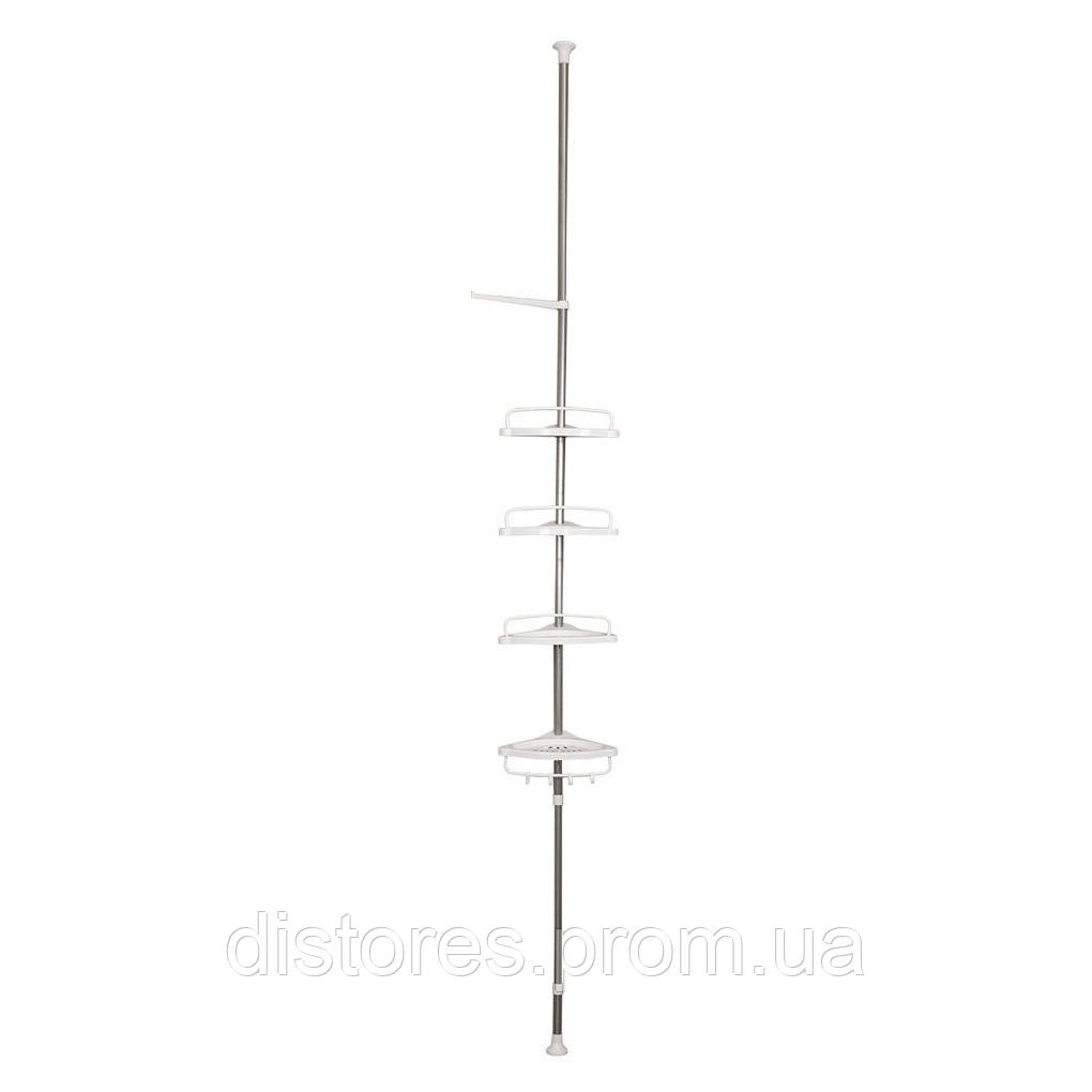 Стойка с полками для ванной комнаты RIAS Multi Corner Shelf угловая 2.6 м White (3_01685) DI, код: 7889637 - фото 2 - id-p2130517278