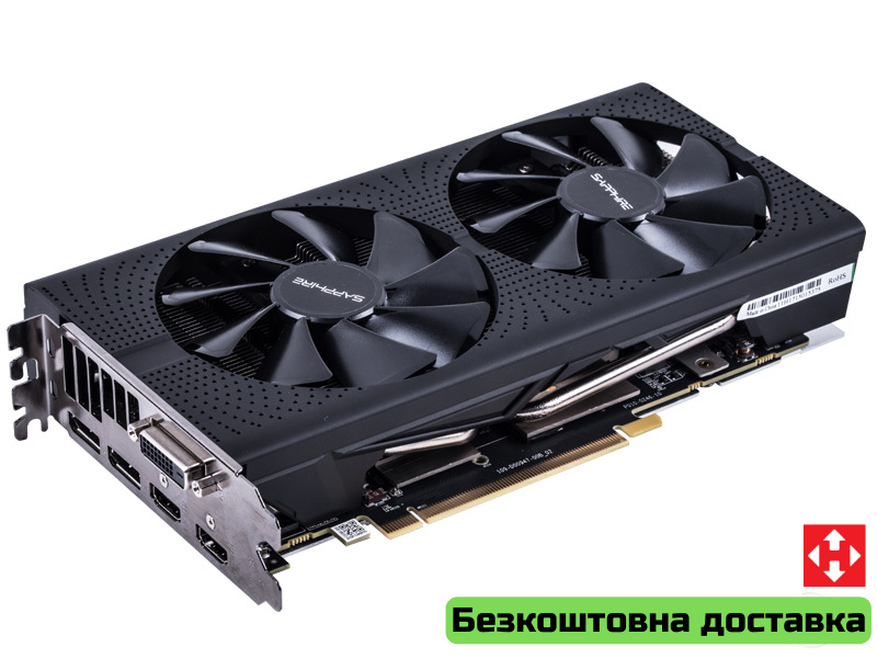 Новая игровая видеокарта AMD Sapphire Radeon RX 580 (2048sp) ОЭМ, 8 GB для настольного пк (бюджетная) - фото 1 - id-p2130536820