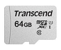 Transcend Карта пам'яті microSD 64GB C10 UHS-I R100/W40MB/s (TS64GUSD300S)