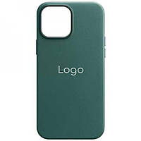Чехол для iPhone 14 Plus Leather Case Цвет Pine needle green