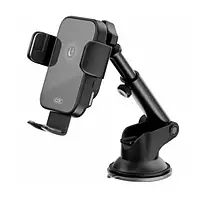 Держатель в авто XO WX036 Black Automatic Arm Clamp Wireless Car Holder 15W