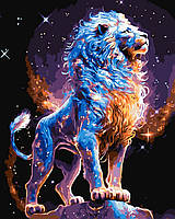 Картина по номерам 40×50 см Kontur. Звездный лев с красками металлик DS0596