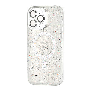 Чохол Splatter with MagSafe iPhone 15 Pro Max White, фото 1
