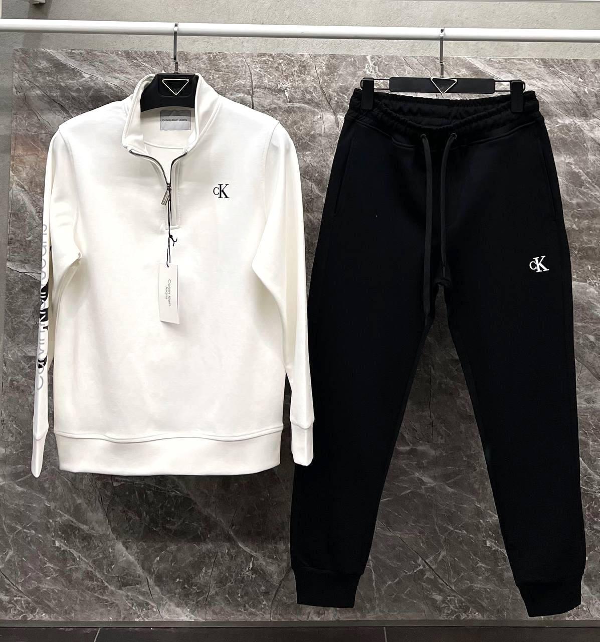 Чоловічий спортивний костюм CALVIN KLEIN D11872 чорно-білий  XL, фото 1