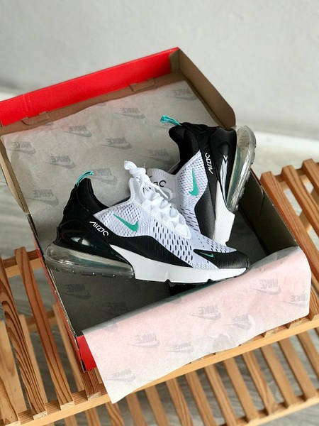 Nike Air Max 270 Flyknit White Black Blue AH8050 001 High Top Store 648166796