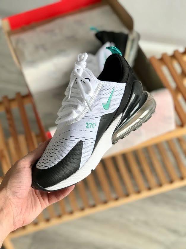 Кросівки чоловічі Nike Air Max 270 Flyknit White/Black/Blue AH8050-001, фото 1