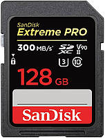 SanDisk Карта пам'яті SD 128GB C10 UHS-II U3 V90 R300/W260MB/s Extreme Pro