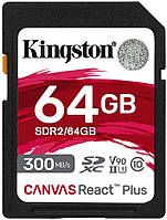 Kingston Карта пам'яті 64GB SDXC C10 UHS-II U3 R300/W260MB/s