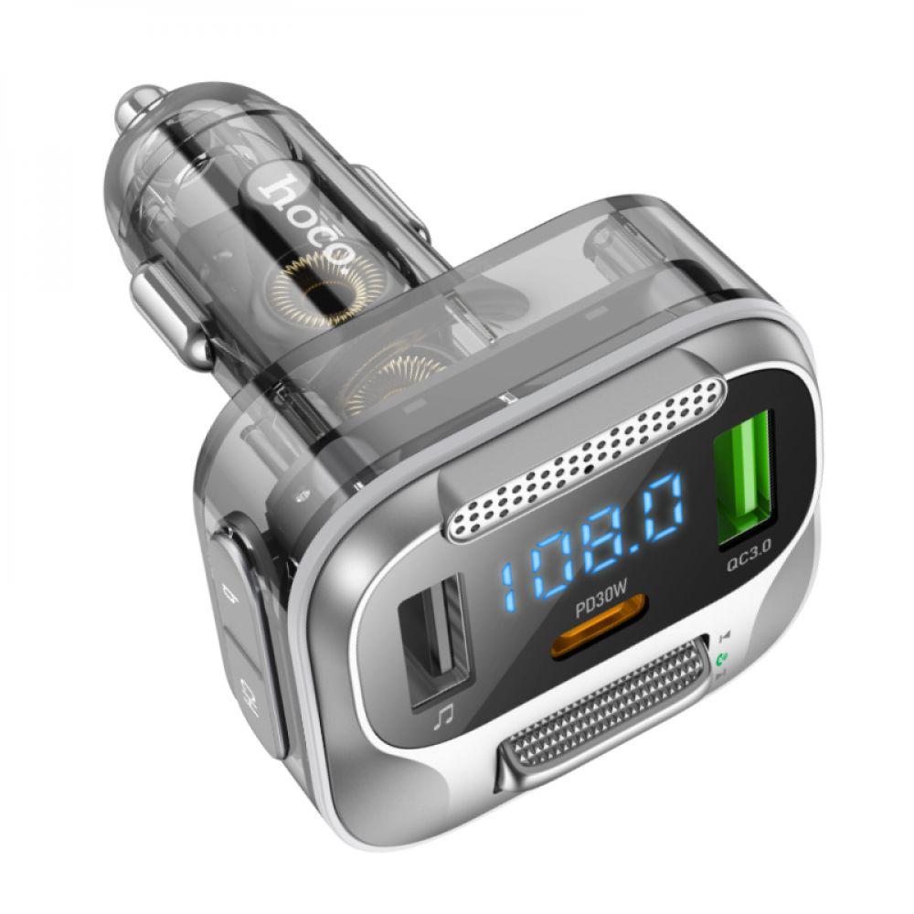 Модулятор Hoco E75 Bravery PD30W+QC3.0 car BT FM transmitter Цвет Черный - фото 3 - id-p2046313984