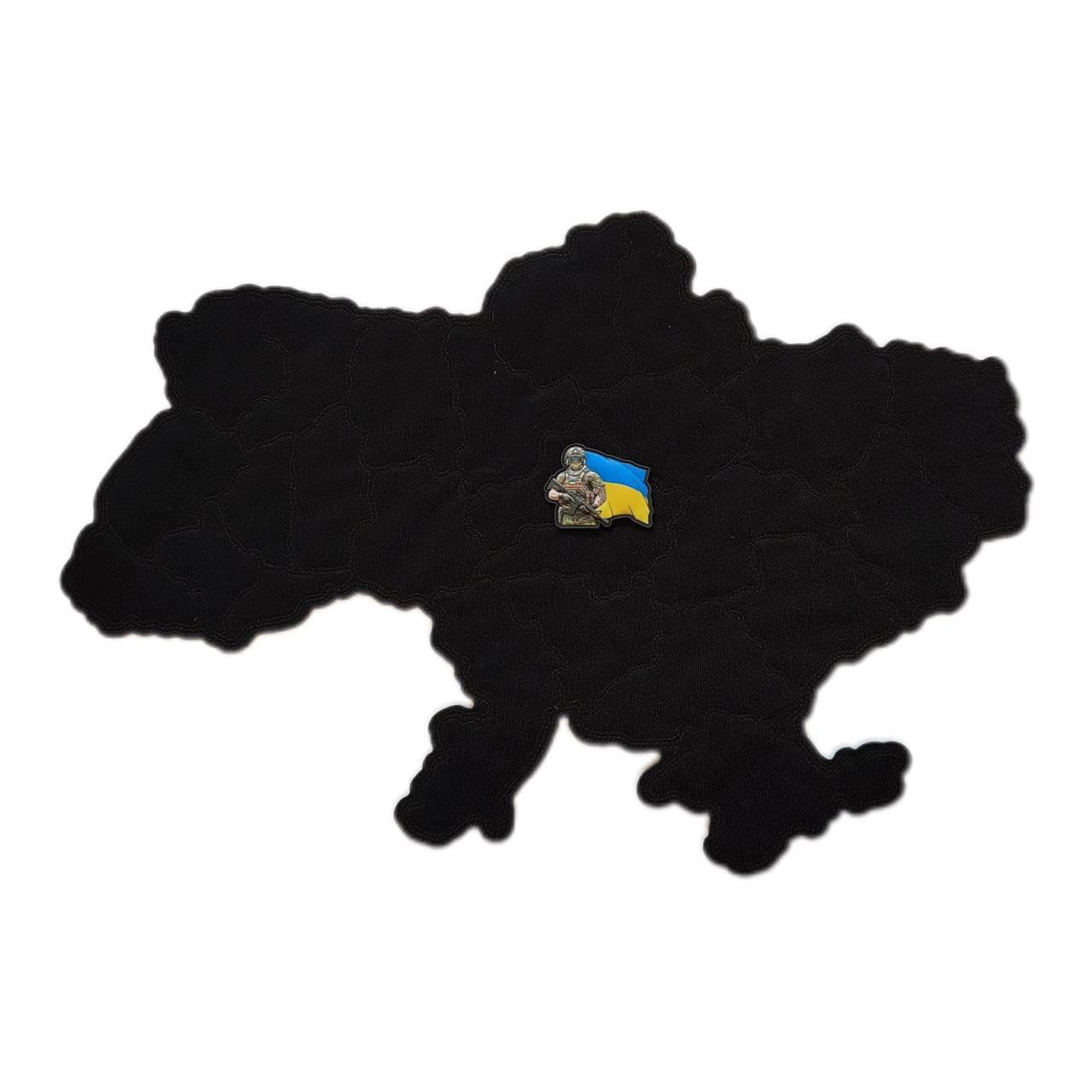 Велкро панель для прикольних шевронів, для військових нашивок, патчів ПВХ, для колекції мапа України, фото 1
