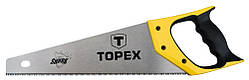 Topex Ножівка по дереву Shark, полотно 400 мм, загартовані зубці з тригранним заточенням, 7TPI, 510 мм (10A440)