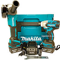 Набор аккумуляторного инструмента Makita 2в1 36V, 5A (Гайковерт DTW301 + Болгарка DGA504) Набор 2в1 Макита