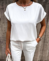 Женская блузка стильная софт 42-44, 46-48, 50-52, 54-56 (4цв) "KARAM" от прямого поставщика