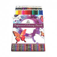 Набор цветных карандашей Vincis secret 48 штук детский школьный LP, код: 2418268