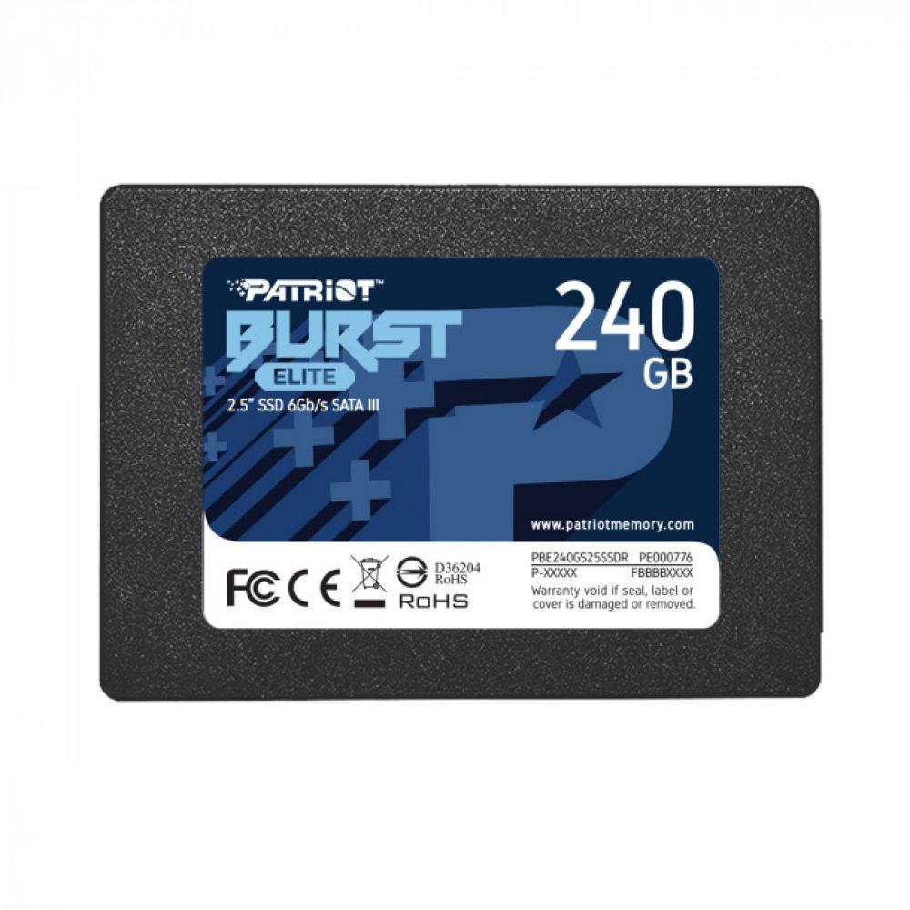 SSD Диск Patriot Burst Elite 240GB 2.5" 7mm SATAIII TLC 3D (PBE240GS25SSDR) Характеристика Черный - фото 2 - id-p2059531075