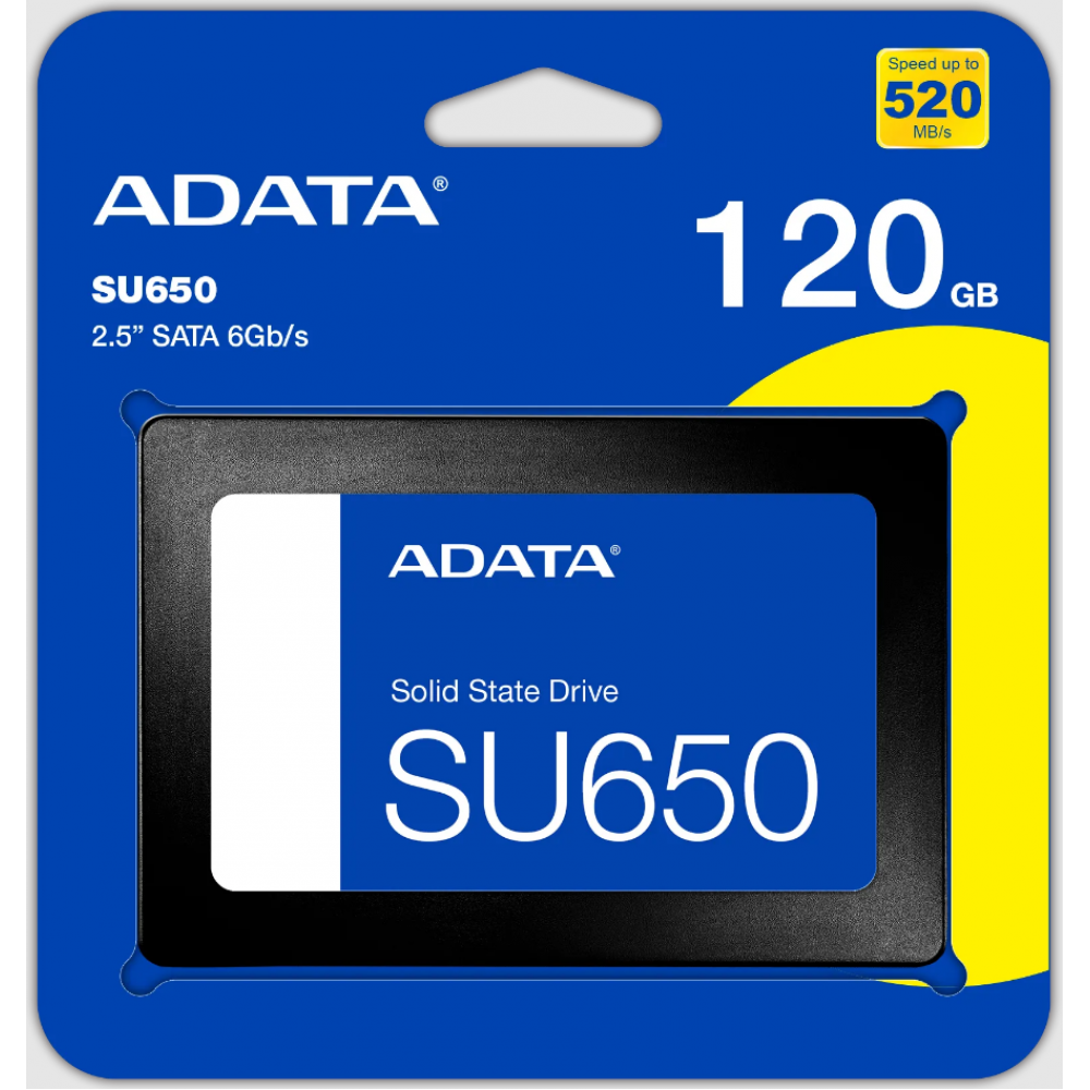 SSD Диск ADATA Ultimate SU650 120GB 2.5" 7mm SATAIII (ASU650SS-120GT-R) Характеристика Черный - фото 1 - id-p2059531138