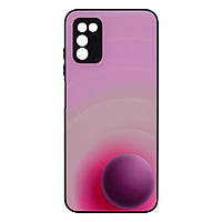 Чехол Glass TPU Prism Circles for Samsung Galaxy A03s Цвет 7, Pink-Blue