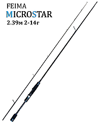 Спінінг ультралайт 2.39 м 2-14 г MicroStar Feima Fuji