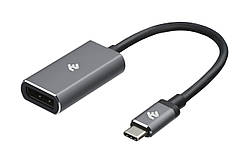 2E Адаптер USB-C > DisplayPort, 0.2м, сірий (2E-W1404)