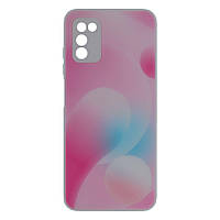 Чехол Glass TPU Prism Circles for Samsung Galaxy A03s Цвет 4, Pink-Lilac