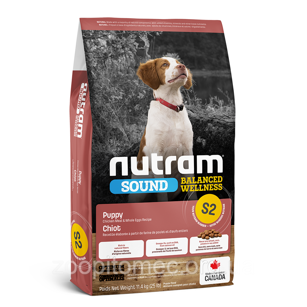 Корм NUTRAM (Нутрам) Sound Balanced Wellness Puppy холістик для цуценят з куркою, 11,4 кг
