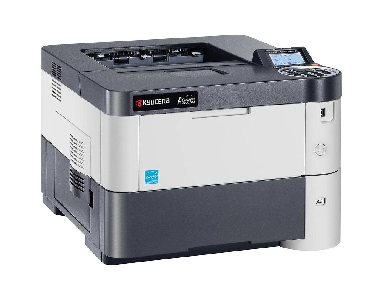 Принтер Kyocera FS-1370DN / Лазерний монохромний друк / 1200x1200 dpi / A4 / 40 стoр/хв / USB 2.0, Ethernet / Дуплекс