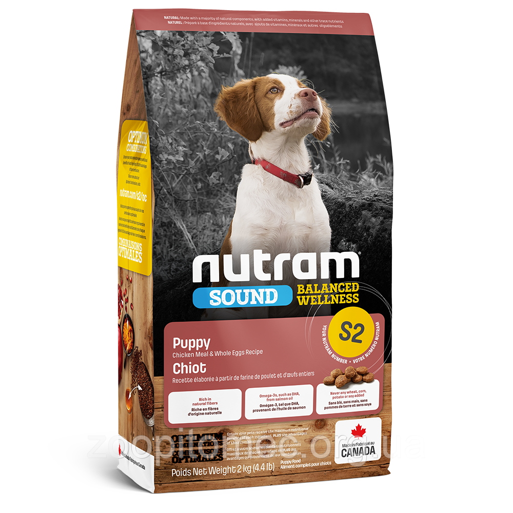 Корм NUTRAM (Нутрам) Sound Balanced Wellness Puppy холістик для цуценят з куркою, 2 кг