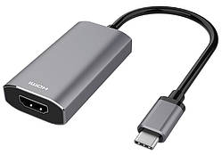 2E Адаптер USB-C > HDMI 2.1, 0.21м, сірий (2E-W1409)