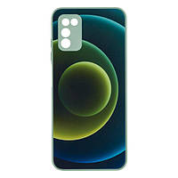 Чехол Glass TPU Prism Circles for Samsung Galaxy A03s Цвет 3, Green-Blue