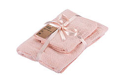 Рушник ARDESTO набір махрових Lotus 2 шт 50х90 см індіго, 70х140см, 100% бавовна, пудра (ART2357PW)