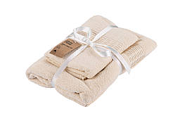 Рушник ARDESTO набір махрових Lotus 2 шт 50х90 см індіго, 70х140см, 100% бавовна, айворі (ART2357IV)