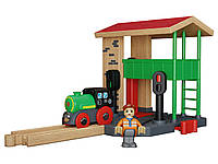 Депо зі стрілкою для дерев'яної залізниці Playtive