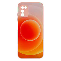 Чехол Glass TPU Prism Circles for Samsung Galaxy A03s Цвет 1, Orange-Yellow