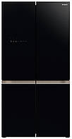 Холодильник Hitachi 184x90х72, 372л, 196л, А+, NF, зона нульова (скло) (R-WB720VUC0GBK)