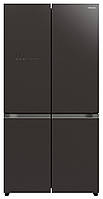 Холодильник Hitachi 184x90х72, 372л, 196л, А+, NF, зона нульова, сірий (скло) (R-WB720VUC0GMG)