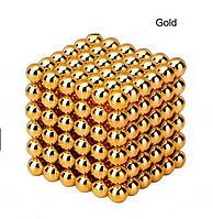 Неокуб NeoCube Головоломка Магнитные шарики 2 мм, 216 шариков Золото